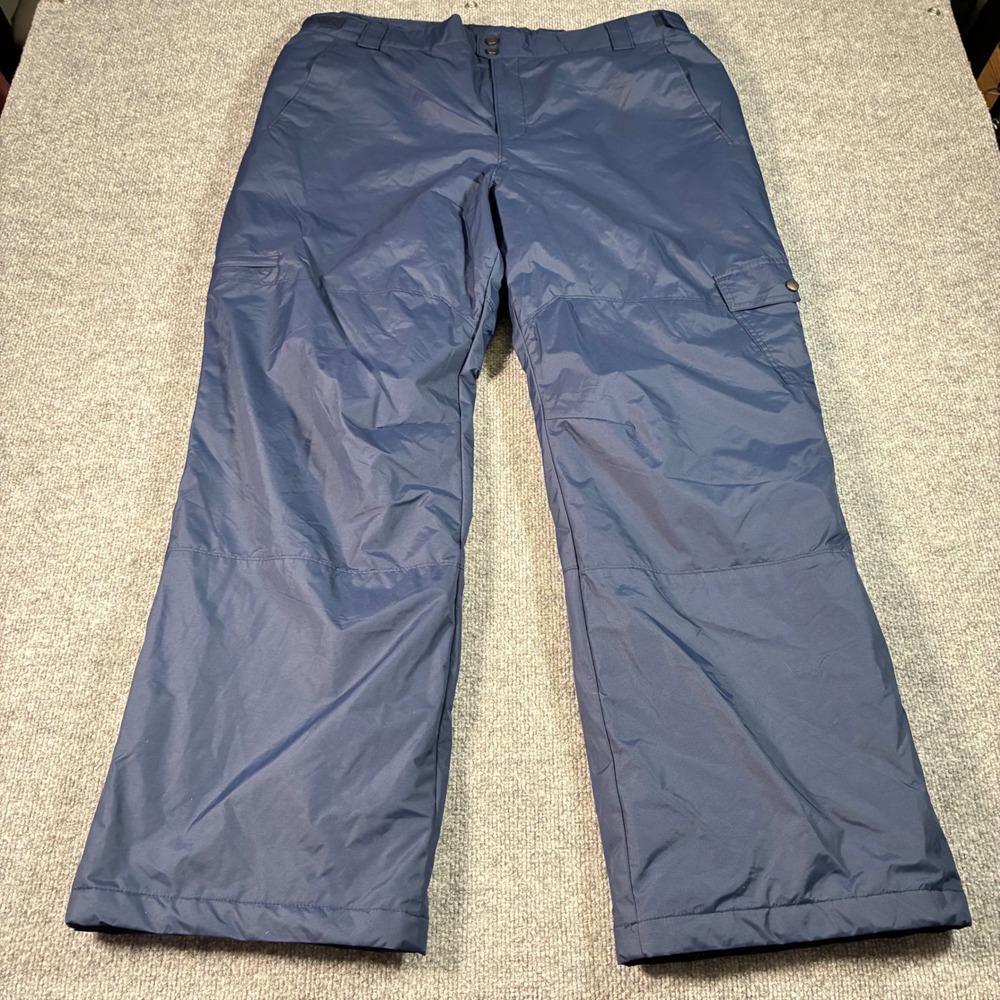 Columbia Ridge 2 Run II Snow Pants Mens XL Navy Omni-Heat Omni-Tech Ski Cargo